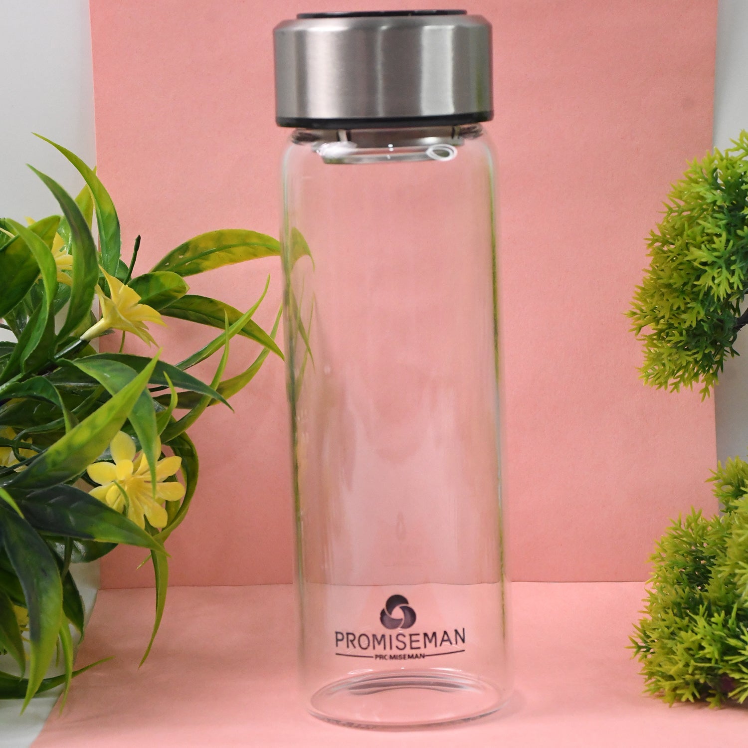 Outdoor sport Glass water bottle  With Steel Lid / 500 ML Approx) Outdoor sport Glass water bottle  With Steel Lid / 500 ML Approx)